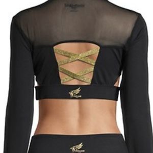 Roberto Cavalli Logo Lace up Performance Shirt Made in Italy Size Medium Nwt ❤️